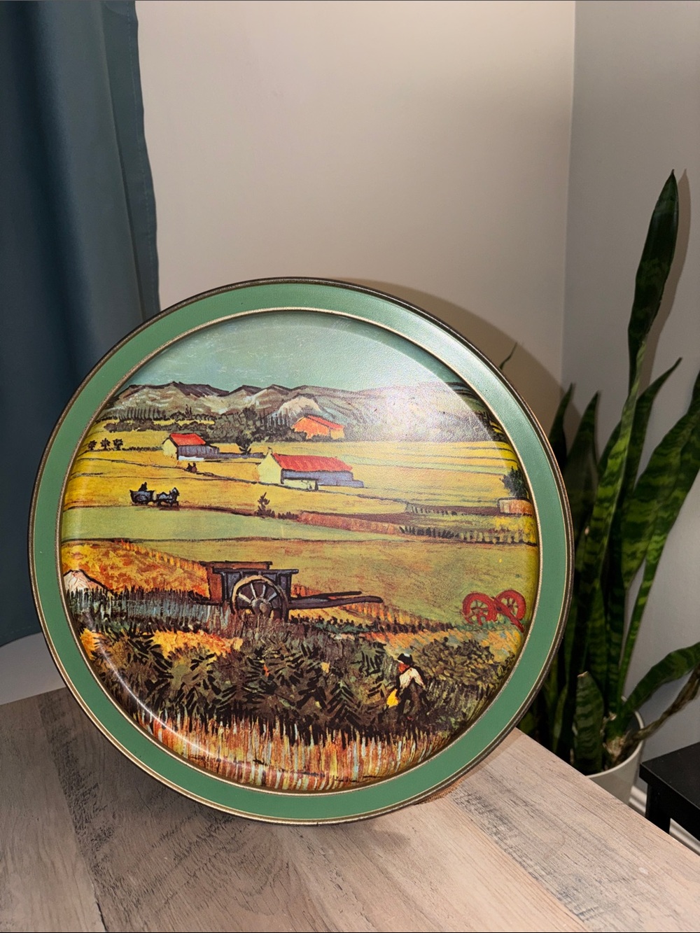 Vintage Sunshine Biscuit Tin - Two of Van Gogh’s Paintings
